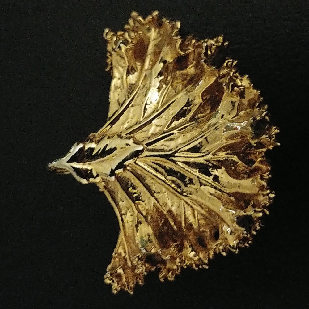 24kt Gold Dipped Real Leaf Pendant - image 2